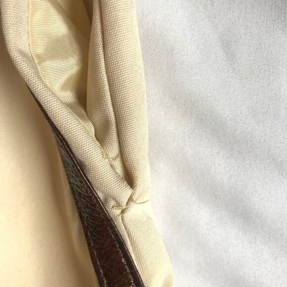 Vintage Herman Kay Cream Block Button Long Utility Trench Coat Lined O-Kay S/M - Picture 8 of 12